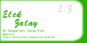 elek zalay business card